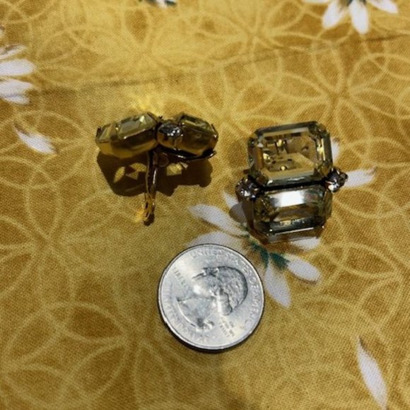 IRADJ MOINI NYC Designer Citrine VTG EARRINGS - Picture 8 of 9